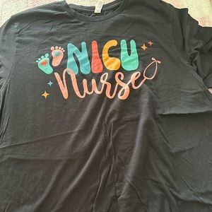 NICU Nurse Shirt Black